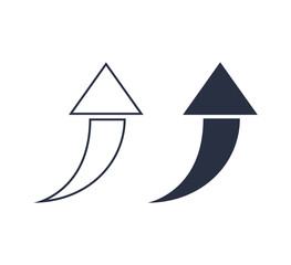 Arrow Pointer Icon Vector Illustration. Set of black vector arrows. Arrow line and solid icons. Ui, ux interface symbol