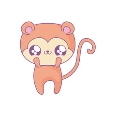 cute monkey baby animal kawaii style