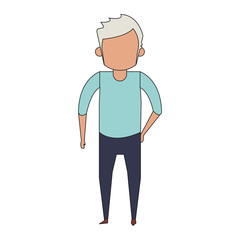 grandparent senior old grandfather cartoon faceless