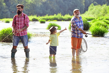 Happy fathers day. Great-grandfather and great-grandson. Outdoors active lifestyle. I love fishing....