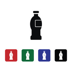 Fototapeta premium Bottle, drink vector icon. Element of kitchen for mobile concept and web apps illustration. Thin flat icon for website design and development, app development. Premium icon