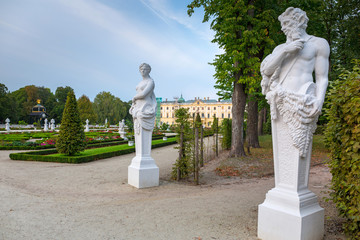 Beautiful gardens of the Branicki Palace in Bialystok, Poland. 