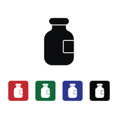 Bottle, milk vector icon. Element of kitchen for mobile concept and web apps illustration. Thin flat icon for website design and development, app development. Premium icon