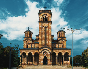 Fototapeta na wymiar Church of Saint Mark in Belgrado, Serbia