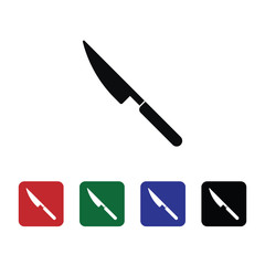 Knife vector icon. Element of kitchen for mobile concept and web apps illustration. Thin flat icon for website design and development, app development. Premium icon