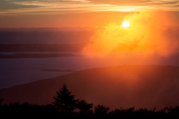 Sunrise from Mount Desert, Acadia National Park, Maine