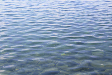 Beautiful transparent lake. Close-up. Background. Texture.
