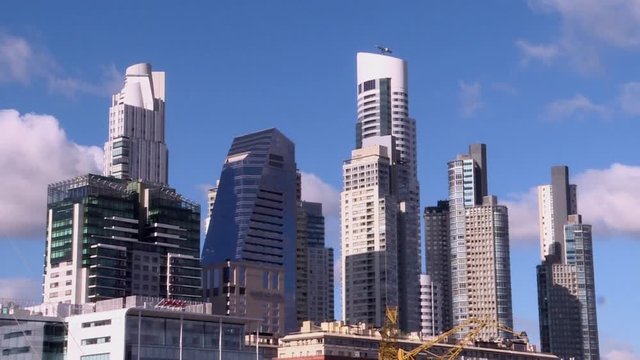 General map of modern buildings in Buenos Aires city, Argentina