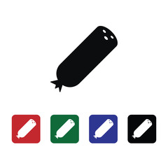 Sausage vector icon. Element of kitchen for mobile concept and web apps illustration. Thin flat icon for website design and development, app development. Premium icon