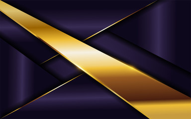 luxurious dark purple background with golden lines combination. elegant modern background.