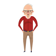 grandparent senior old grandfather cartoon