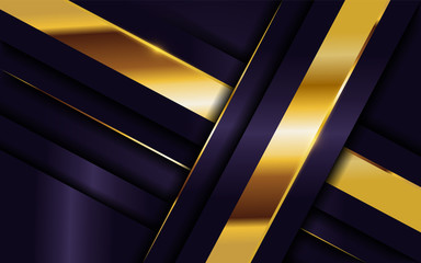 luxurious dark purple background with golden lines combination. elegant modern background.