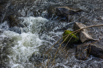 Rapide, eaux, rivière, auvergne, france