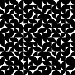 Simple seamless black and white pattern. Geometric abstraction wallpaper. Print for textiles. Vector illustration.