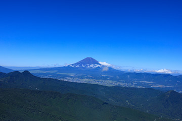 Fototapeta premium 富士山／箱根上空、夏
