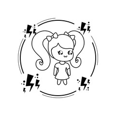 cute little girl kawaii style