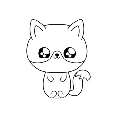 cute fox baby animal kawaii style