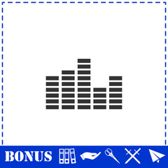 Equalizer icon flat