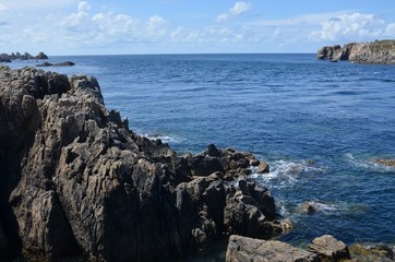 Fototapeta na wymiar North coast of Ouessant island, Brittany, France