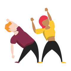 fitness sport heatlhy lifestyle cartoon