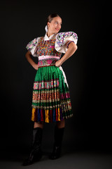 Slovak folklore. Slovakian folklore girl.