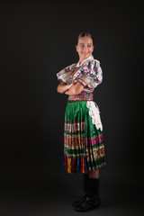 Slovak folklore. Slovakian folklore girl.