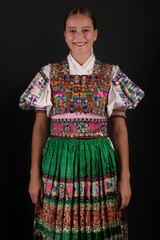 Slovak folklore. Slovakian folklore girl.