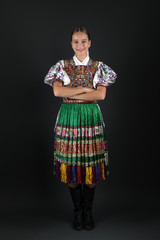 Slovak folklore. Slovakian folklore girl.
