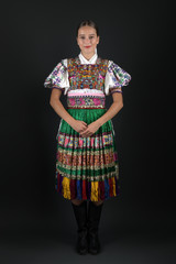 Slovak folklore. Slovakian folklore girl.