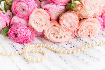 Female accessories on white
