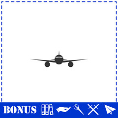 Aircraft icon flat