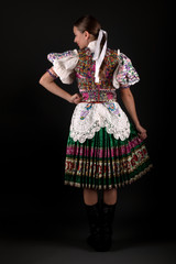 Slovak folklore. Slovakian folklore girl.