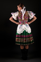 Slovak folklore. Slovakian folklore girl.