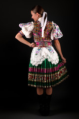 Slovak folklore. Slovakian folklore girl.