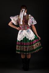 Slovak folklore. Slovakian folklore girl.