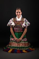 Slovak folklore. Slovakian folklore girl.