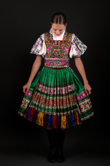 Slovak folklore. Slovakian folklore girl.