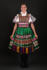 Slovak folklore. Slovakian folklore girl.