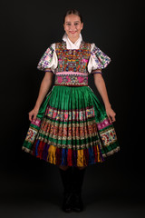 Slovak folklore. Slovakian folklore girl.