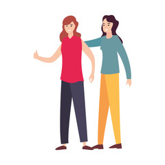 Fototapeta premium women happy young people characters