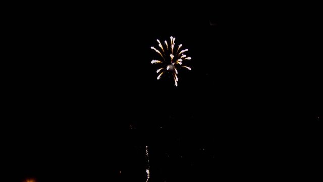 4th July fireworks gold glittering sparkle fireworks display on dark
