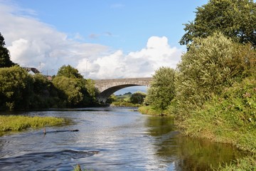 Fototapeta na wymiar The Towy Bridge at Llandeilo, Carmarthenshire, Wales.