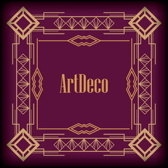 background art deco frames style