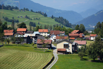Fototapeta na wymiar Carrera bei Valendas, Graubünden