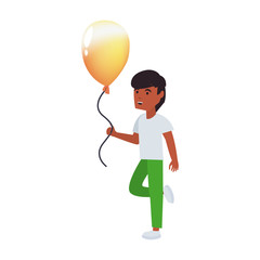 young man with party balloon decoration