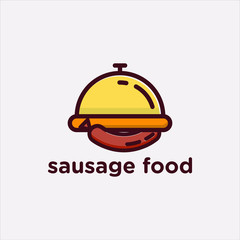 sausage food logo vector template download