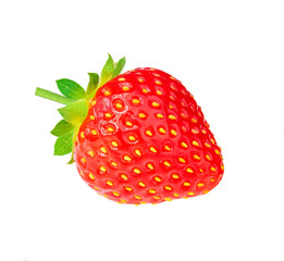 Strawberry isolated on white background. Fresh ripe strawberries isolated.