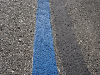 blue parking line sign