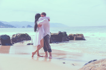 novios playa