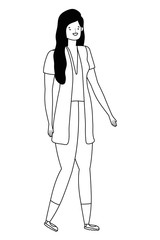Isolated avatar woman vector design